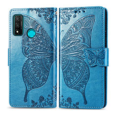 Funda de Cuero Cartera con Soporte Carcasa L04 para Huawei P Smart (2020) Azul Cielo