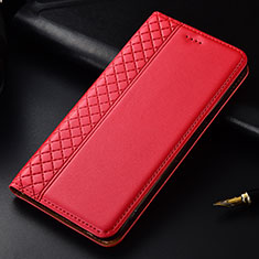 Funda de Cuero Cartera con Soporte Carcasa L04 para LG V50 ThinQ 5G Rojo