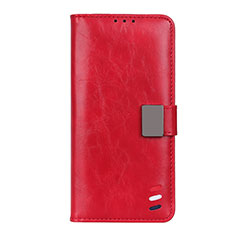 Funda de Cuero Cartera con Soporte Carcasa L04 para Motorola Moto G9 Plus Rojo