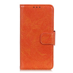 Funda de Cuero Cartera con Soporte Carcasa L04 para Motorola Moto One Fusion Plus Naranja