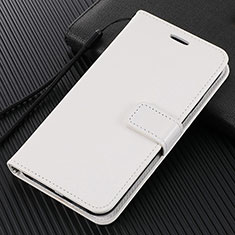 Funda de Cuero Cartera con Soporte Carcasa L04 para Oppo A92s 5G Blanco