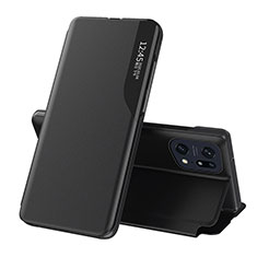 Funda de Cuero Cartera con Soporte Carcasa L04 para Oppo Find X5 Pro 5G Negro