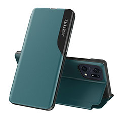 Funda de Cuero Cartera con Soporte Carcasa L04 para Oppo Find X5 Pro 5G Verde