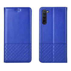 Funda de Cuero Cartera con Soporte Carcasa L04 para Oppo K7 5G Azul