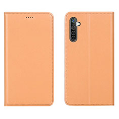 Funda de Cuero Cartera con Soporte Carcasa L04 para Realme X2 Naranja