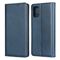 Funda de Cuero Cartera con Soporte Carcasa L04 para Samsung Galaxy A51 4G Azul