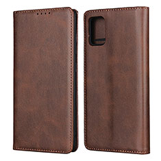 Funda de Cuero Cartera con Soporte Carcasa L04 para Samsung Galaxy A51 4G Marron