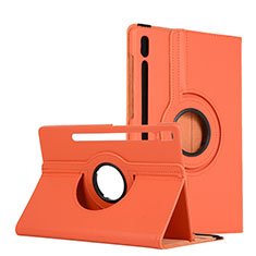 Funda de Cuero Cartera con Soporte Carcasa L04 para Samsung Galaxy Tab S6 10.5 SM-T860 Naranja