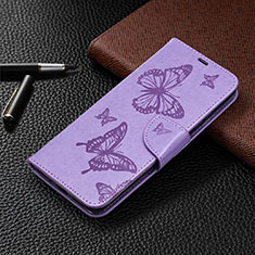 Funda de Cuero Cartera con Soporte Carcasa L04 para Xiaomi POCO C31 Morado