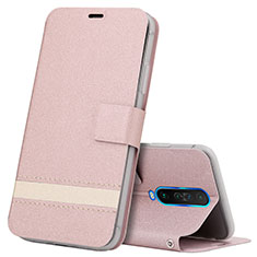 Funda de Cuero Cartera con Soporte Carcasa L04 para Xiaomi Redmi K30 4G Oro Rosa