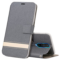 Funda de Cuero Cartera con Soporte Carcasa L04 para Xiaomi Redmi K30 5G Gris