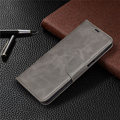 Funda de Cuero Cartera con Soporte Carcasa L04 para Xiaomi Redmi Note 9 Pro Gris