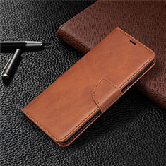 Funda de Cuero Cartera con Soporte Carcasa L04 para Xiaomi Redmi Note 9 Pro Marron