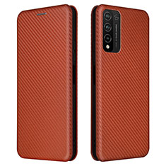 Funda de Cuero Cartera con Soporte Carcasa L04Z para Huawei Honor 10X Lite Marron