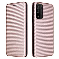 Funda de Cuero Cartera con Soporte Carcasa L04Z para Huawei Honor 10X Lite Oro Rosa