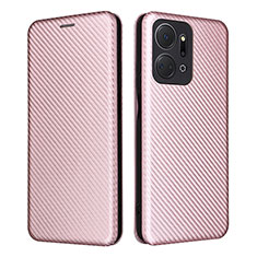 Funda de Cuero Cartera con Soporte Carcasa L04Z para Huawei Honor X7a Oro Rosa