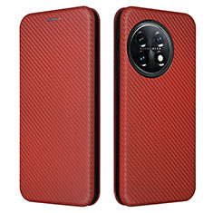 Funda de Cuero Cartera con Soporte Carcasa L04Z para OnePlus 11 5G Marron