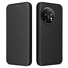 Funda de Cuero Cartera con Soporte Carcasa L04Z para OnePlus 11 5G Negro