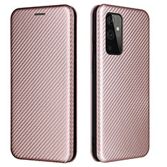 Funda de Cuero Cartera con Soporte Carcasa L04Z para OnePlus 9 5G Oro Rosa