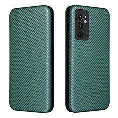 Funda de Cuero Cartera con Soporte Carcasa L04Z para OnePlus 9RT 5G Verde