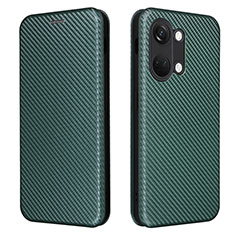 Funda de Cuero Cartera con Soporte Carcasa L04Z para OnePlus Ace 2V 5G Verde