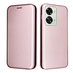 Funda de Cuero Cartera con Soporte Carcasa L04Z para OnePlus Nord 2T 5G Oro Rosa