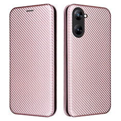 Funda de Cuero Cartera con Soporte Carcasa L04Z para Realme 10S 5G Oro Rosa