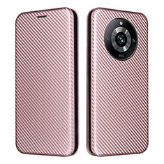 Funda de Cuero Cartera con Soporte Carcasa L04Z para Realme 11 Pro 5G Oro Rosa