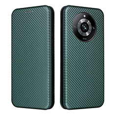 Funda de Cuero Cartera con Soporte Carcasa L04Z para Realme 11 Pro 5G Verde