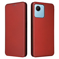 Funda de Cuero Cartera con Soporte Carcasa L04Z para Realme C30 Marron