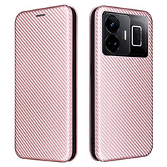 Funda de Cuero Cartera con Soporte Carcasa L04Z para Realme GT Neo5 5G Oro Rosa