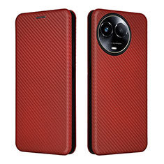 Funda de Cuero Cartera con Soporte Carcasa L04Z para Realme Narzo 60x 5G Marron