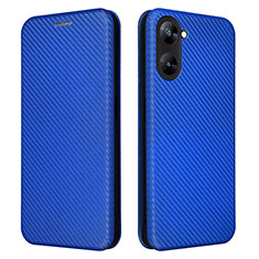 Funda de Cuero Cartera con Soporte Carcasa L04Z para Realme V20 5G Azul