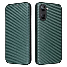 Funda de Cuero Cartera con Soporte Carcasa L04Z para Realme V20 5G Verde