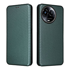 Funda de Cuero Cartera con Soporte Carcasa L04Z para Realme V50 5G Verde