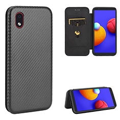 Funda de Cuero Cartera con Soporte Carcasa L04Z para Samsung Galaxy A01 Core Negro