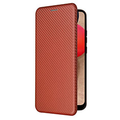 Funda de Cuero Cartera con Soporte Carcasa L04Z para Samsung Galaxy A02s Marron