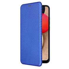 Funda de Cuero Cartera con Soporte Carcasa L04Z para Samsung Galaxy A03s Azul