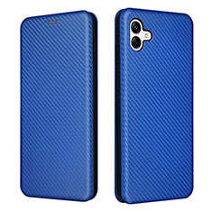 Funda de Cuero Cartera con Soporte Carcasa L04Z para Samsung Galaxy A04 4G Azul