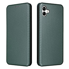 Funda de Cuero Cartera con Soporte Carcasa L04Z para Samsung Galaxy A04 4G Verde