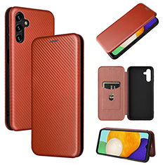 Funda de Cuero Cartera con Soporte Carcasa L04Z para Samsung Galaxy A04s Marron