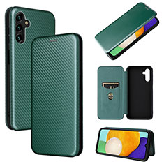 Funda de Cuero Cartera con Soporte Carcasa L04Z para Samsung Galaxy A04s Verde