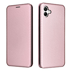 Funda de Cuero Cartera con Soporte Carcasa L04Z para Samsung Galaxy A05 Oro Rosa