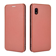 Funda de Cuero Cartera con Soporte Carcasa L04Z para Samsung Galaxy A20 SC-02M SCV46 Marron