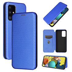 Funda de Cuero Cartera con Soporte Carcasa L04Z para Samsung Galaxy A52 4G Azul