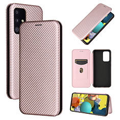 Funda de Cuero Cartera con Soporte Carcasa L04Z para Samsung Galaxy A52 4G Oro Rosa