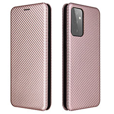 Funda de Cuero Cartera con Soporte Carcasa L04Z para Samsung Galaxy A72 4G Oro Rosa