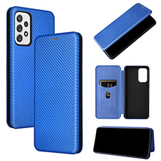 Funda de Cuero Cartera con Soporte Carcasa L04Z para Samsung Galaxy A73 5G Azul