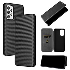 Funda de Cuero Cartera con Soporte Carcasa L04Z para Samsung Galaxy A73 5G Negro