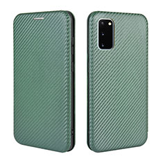 Funda de Cuero Cartera con Soporte Carcasa L04Z para Samsung Galaxy S20 FE (2022) 5G Verde